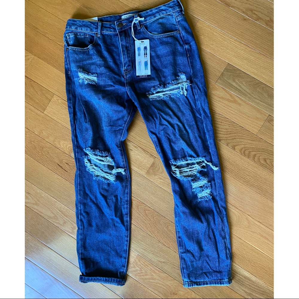 Distressed jeans